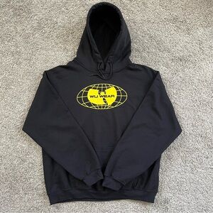 🔴 Wu-Wear Hoodie Size Large Wu-Tang Globe Sweater Rza Gza